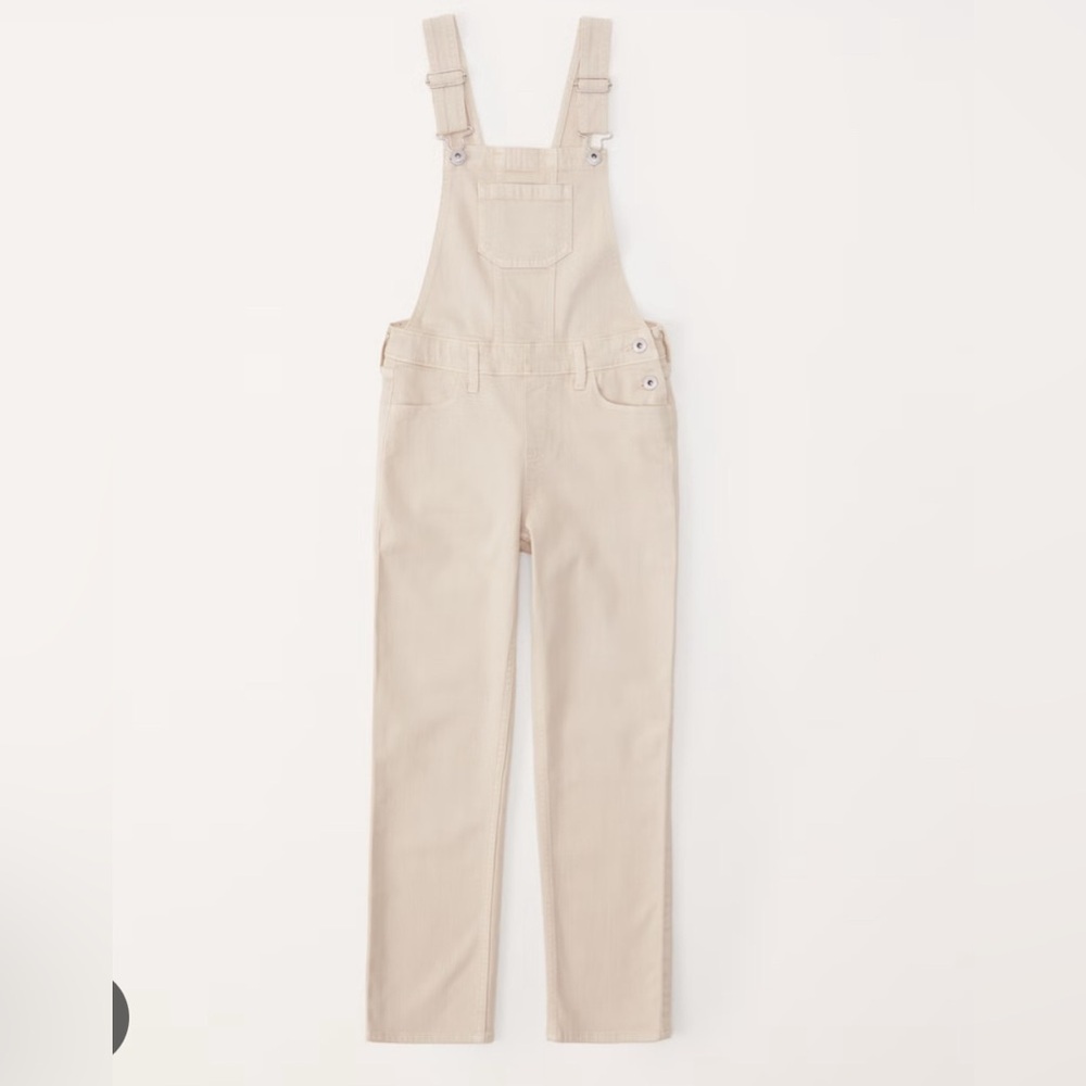 Abercrombie Kids Cream Denim Overalls